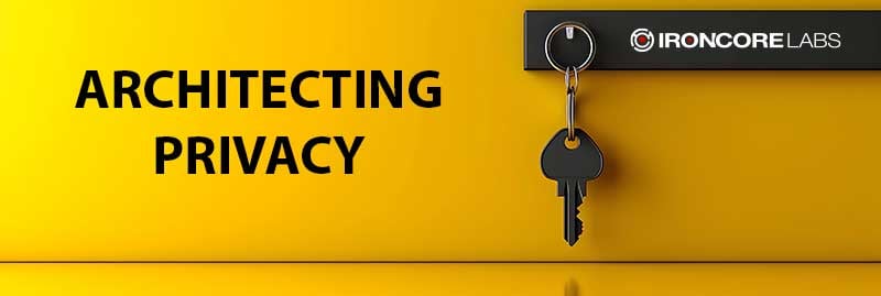 Architecting Privacy hero image with a key hanging from a peg